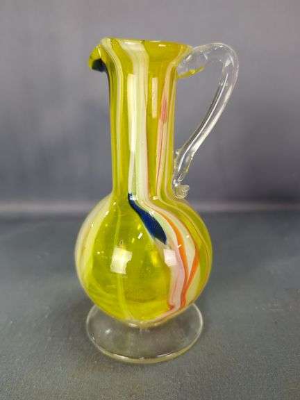 Hand Blown Art Glass Vases, Qty 4