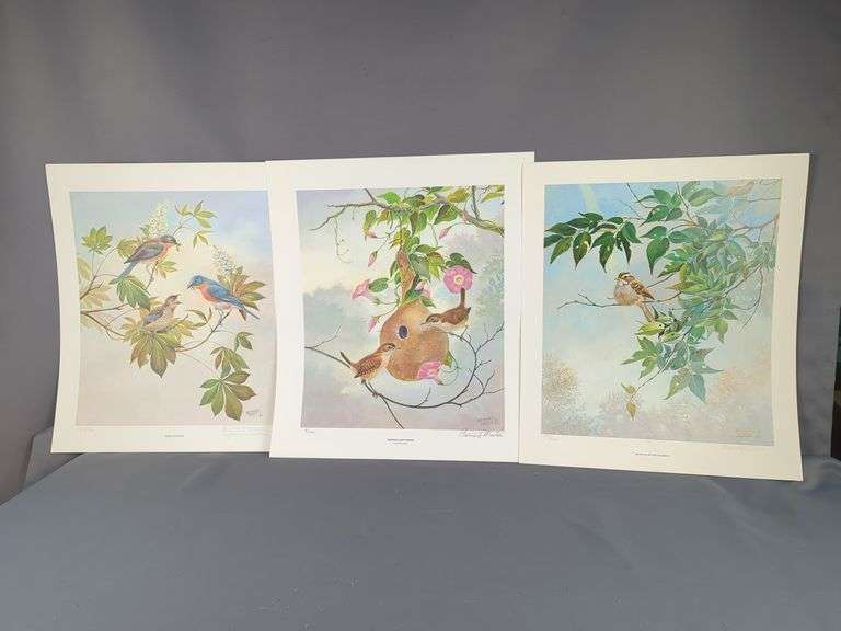 Bernard Martin Signed Bird Prints