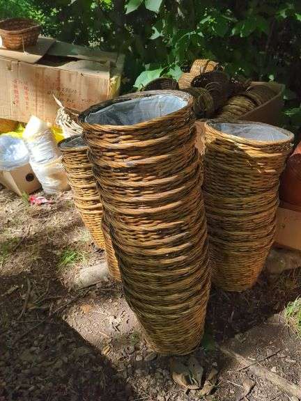 Wicker Planter Baskets with Liners