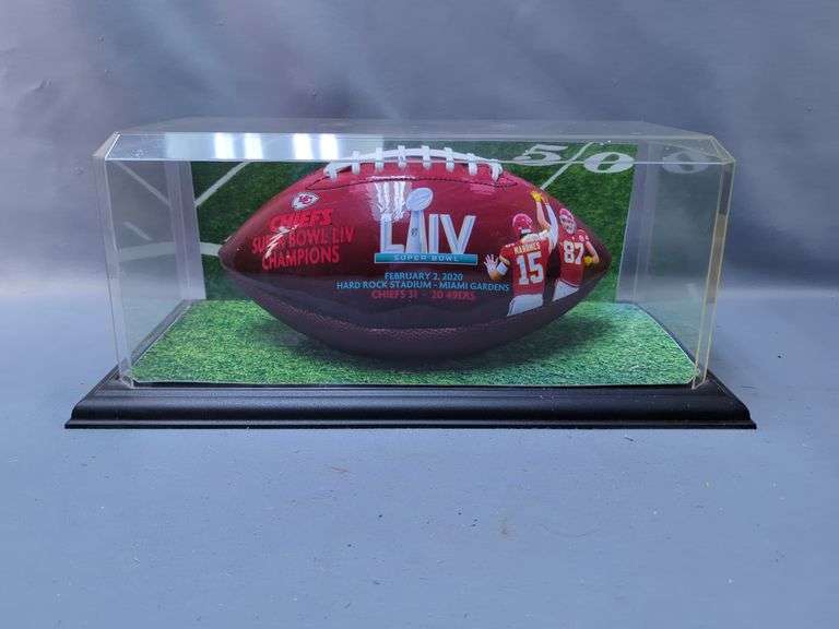 Kansas City Chiefs Super Bowl LIV Champions Display Football