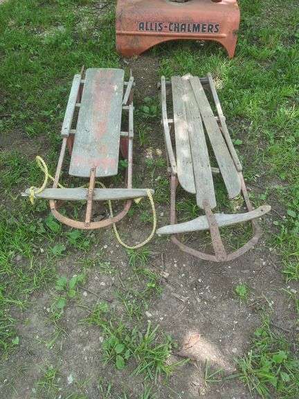 Vintage Rail Sleds, Qty 2