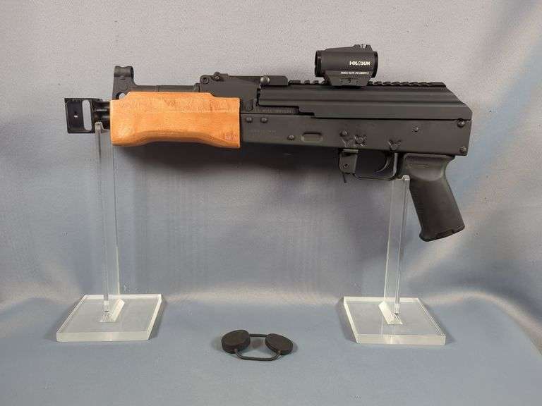 Romania Romarm Cugir/ CAI Mini Draco 7.62x39mm Pistol SN# PF-0644-2019 RO, Holosun Green Dot Sight, No Mag image