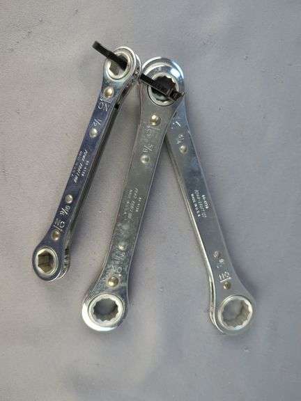 Powr-Kraft 100 Reversible Ratchet Wrenches - Set of 3