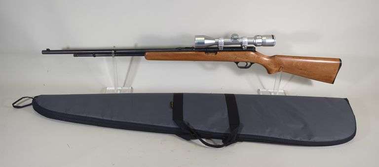 J Stevens Springfield Model 87A .22 SLLR Rifle SN# Not Found, Bushnell 3-9x40 Scope, In Soft Case image