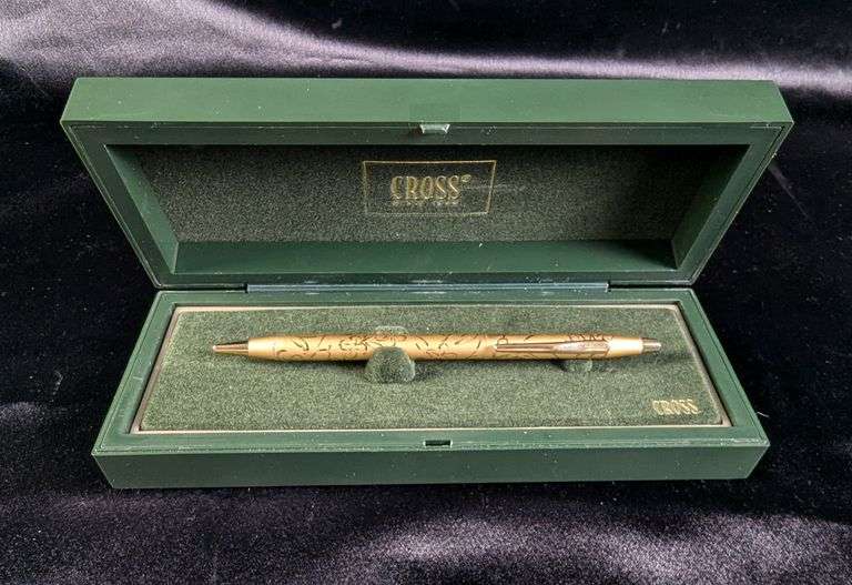 Cross Floral Pattern Pen with Original Box