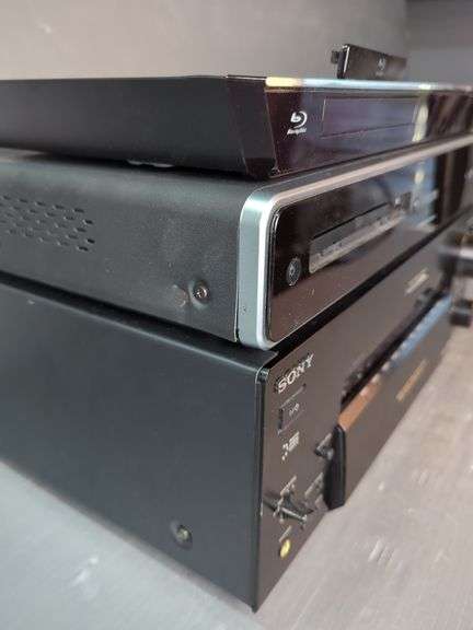 Panasonic Blu-Ray Disc Player, Philips Blu-Ray Disc Player, And Sony Digital Audio/Video Control Center
