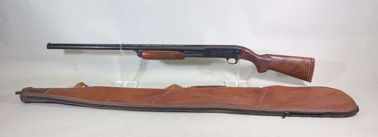 Ithaca 37 Featherlight 12 ga Pump Action Shotgun SN# DU370405452, Ducks Unlimited 1937-1977 Four Decades Of Conservation Pioneering , For 2-3/4" Shells, 28" Bbl, In Soft Case image