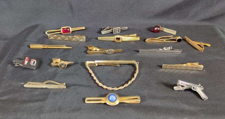 Men's Tie Clip/bar Collection, Qty 17