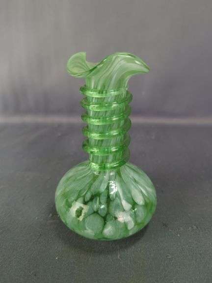 Hand Blown Art Glass Vases, Qty 4