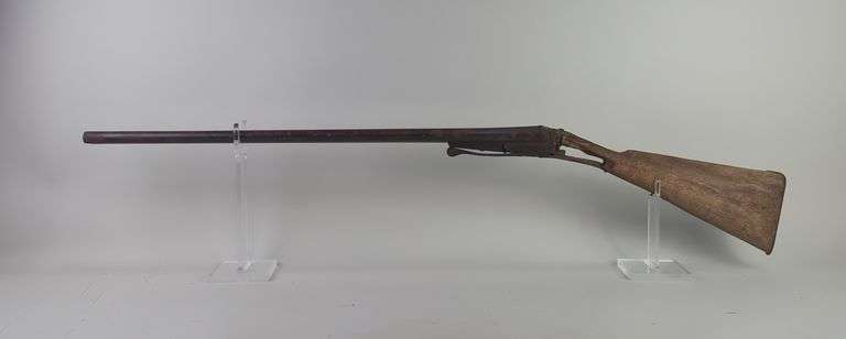 12 ga Side By Side Shotgun SN# Not Found, 31" Bbl, Damaged Butt Stock, No Trigger, No Trigger Guard, No Hammers image