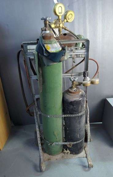 Oxygen Acetylene Welding Cutting Torch Set with Cart