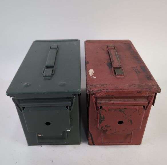 Metal Ammo Cans Qty 2, 12" x 6" x 7" image