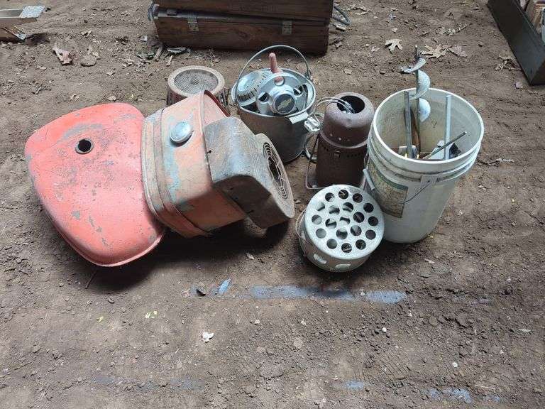 Tractor and Farm Equipment Parts, Including Gas Tanks, Fixtures And More image