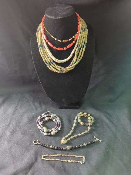 Beaded Necklaces and Bracelets, Qty 8
