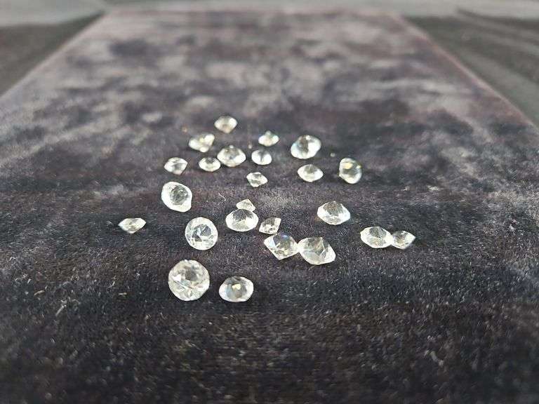 Cut Glass Jewelry Stones, Various Sizes, Qty 24