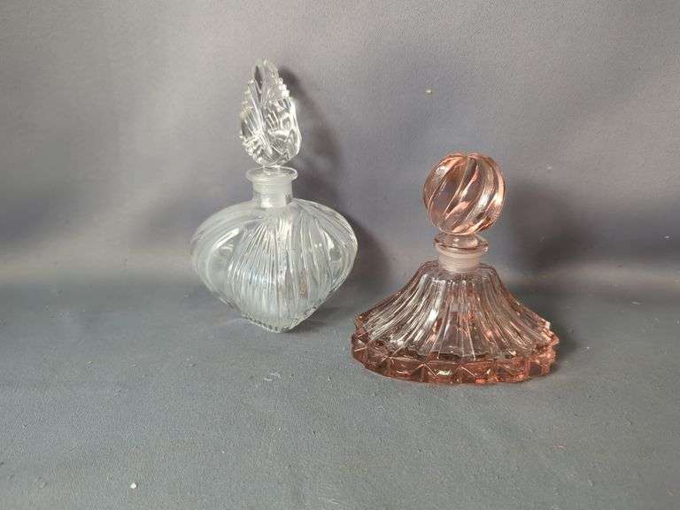 Glass Perfume Bottles with Stoppers, Qty 2