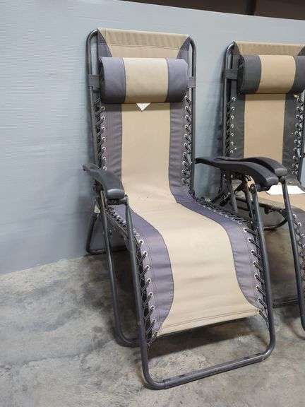 Two Adjustable Zero Gravity Lounge Chairs