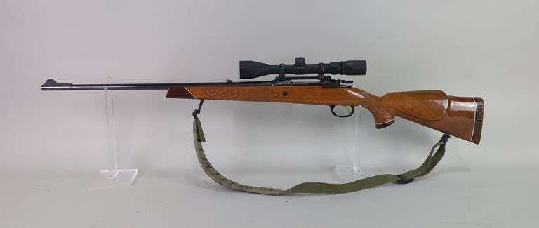 Parker-Hale/ Jana .243 Win Bolt Action Rifle SN# R-49379, Flip Up Rear Sight, Nylon Sling, Sightron 3-9x40MD Scope image