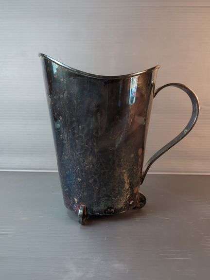 English Sterling Silver Compote, Covered Container Marked 'Razutal Switzerland', And Unmarked Pitcher