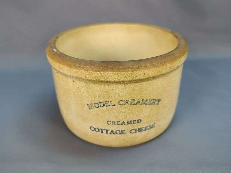 Model Creamery Cottage Cheese Stoneware Crock