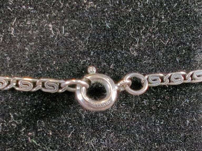 Ladies Art Deco Sterling Silver Choker, Marked SHA