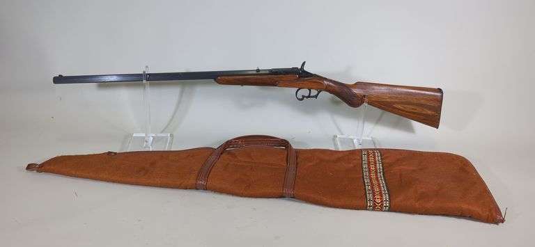 Belgian Flobert Breech Loading Rifle SN# 354, Unmarked Firearm, Believed To Be An Early Belgian Flobert Breech Loading Rifle, Unknown Cal, Barrel Marked Belgium 354, In Soft Case image