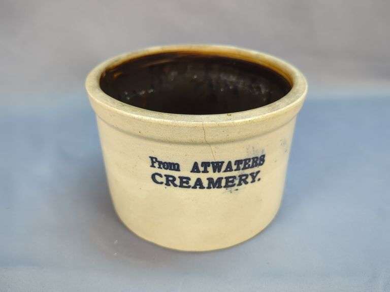 Atwater's Creamery Crock & Moxley's Oleomargarine Pot Holder