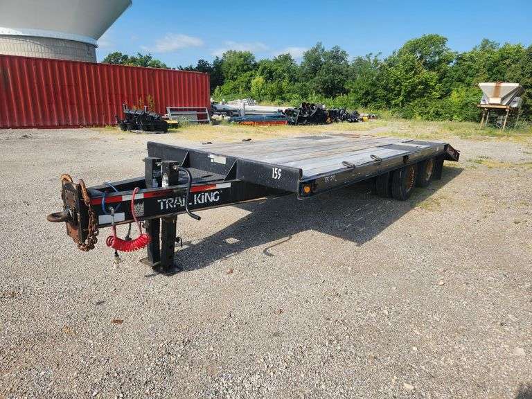 2003 Trailer King TK24LP Flat Bed Trailer, 19' + 5' Ramp, VIN# 1TKC024233M081375, Kansas Title image