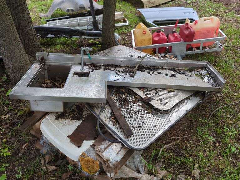 Metal Assortment Including Sink, Grate, and More