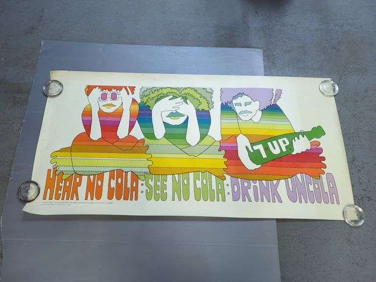 7-Up "Hear No Cola" Advertising Poster