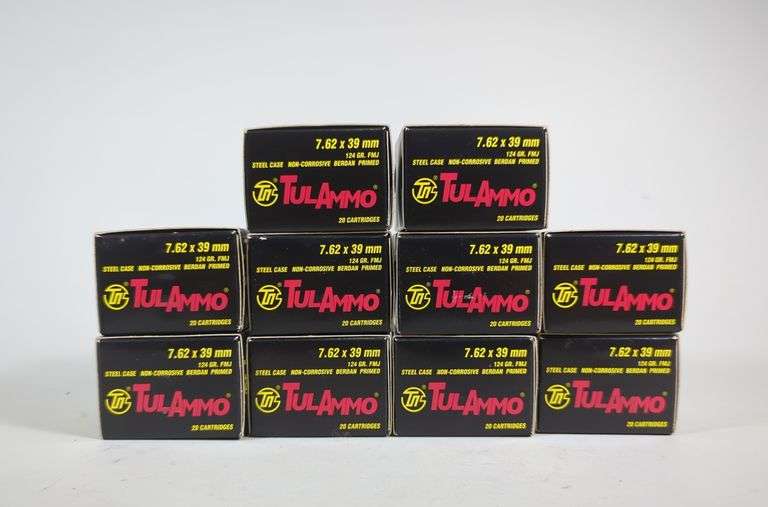 TulAmmo 7.62x39 Ammo, Approx 200 Rds, Local Pickup Only image