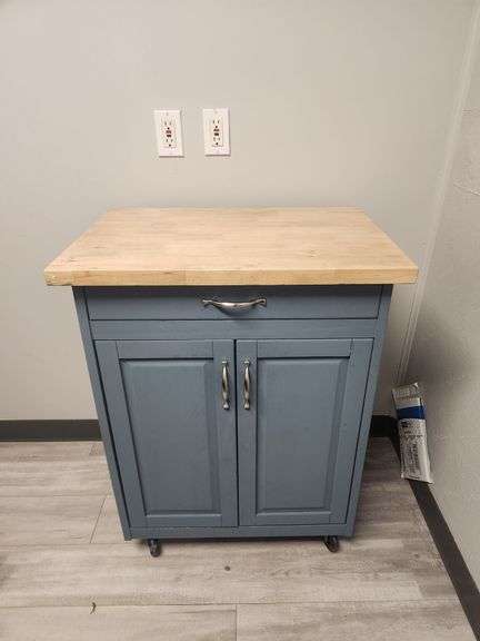 Rolling Island Cabinet, 28" W X 19" D X 36" H