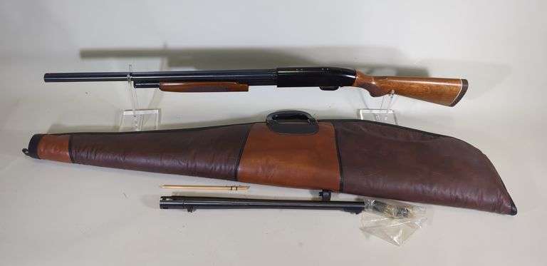 Mossberg 500A 12 ga Shotgun SN# J598289, Accu-Choke, For 2 3/4" And 3" Shells, Extra Bbl, Extra Chokes, Paperwork, In Soft Case image