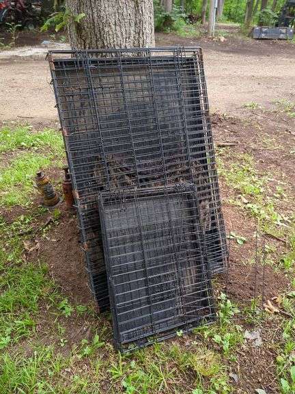 Wire Dog Cages, Qty 2