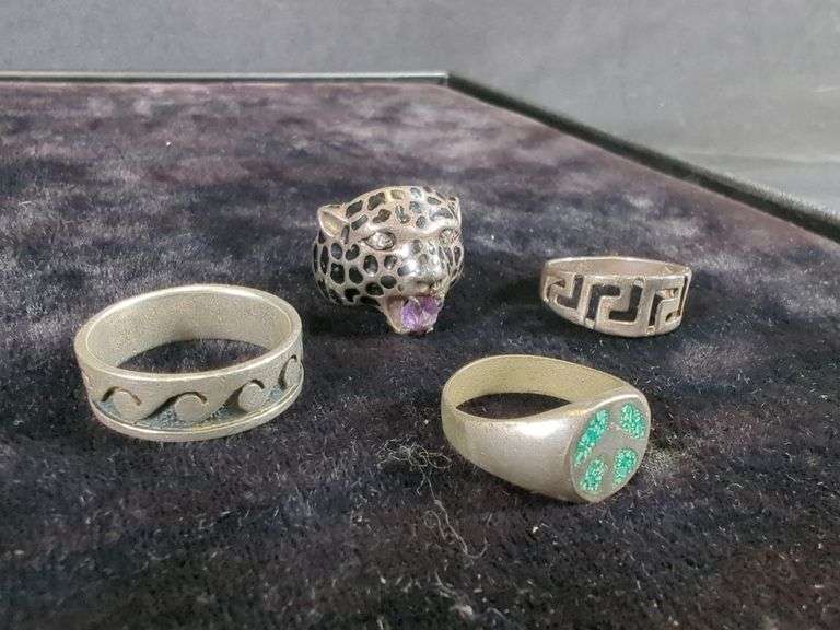 Sterling Silver Rings, Qty 4