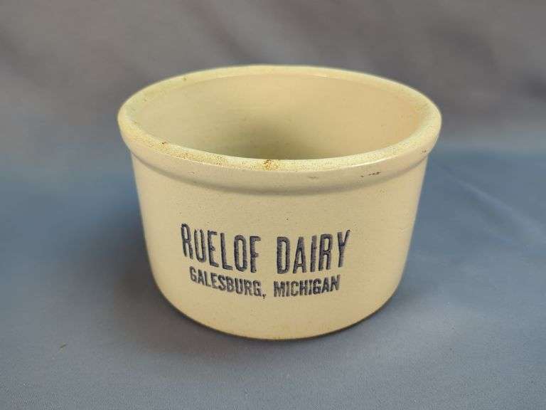Ruelof Dairy Galesburg Michigan Stoneware Crock