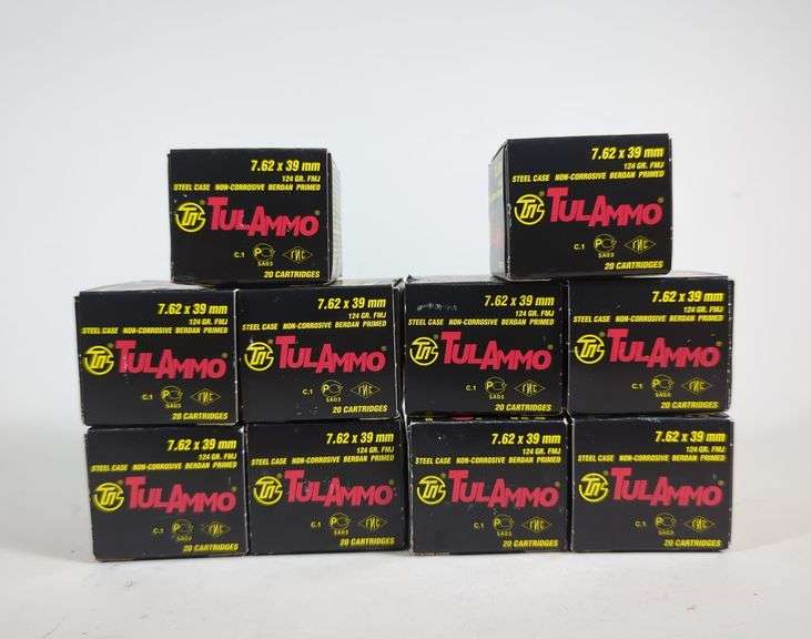 TulAmmo 7.62x39 Ammo, Approx 200 Rds, Local Pickup Only image