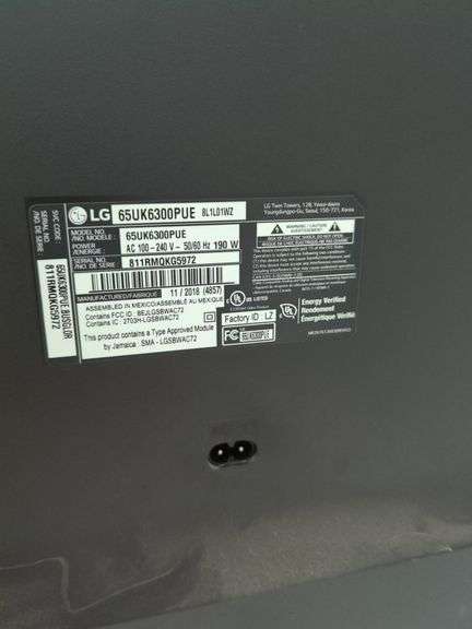 LG 65" LED Television