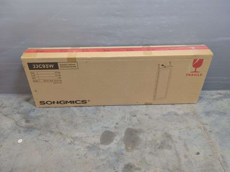SONGMICS JJC93W Jewelry Cabinet, New In Box