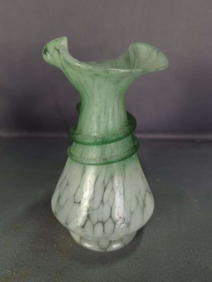 Hand Blown Art Glass Vases, Qty 4