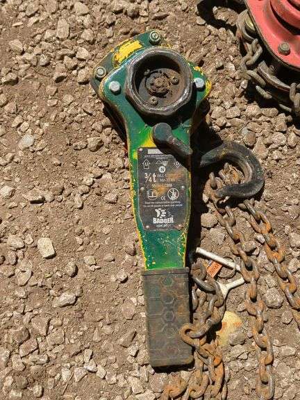 Chain Come-Alongs, Qty 2 - Badger & Unbranded, 3/4 Ton