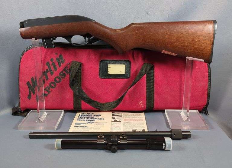 Marlin 70P .22 LR Rifle SN# 14440545, Tasco 4x15 Scope, Paperwork, In Soft Case image