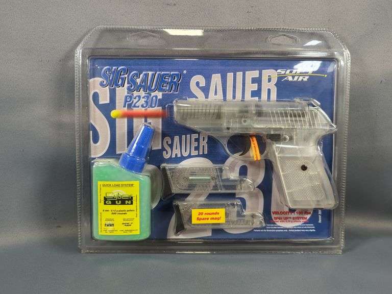 Sig Sauer P230 6mm Plastic Pellet Air Soft Pistol SN# , 2 Total Mags, New In Package image