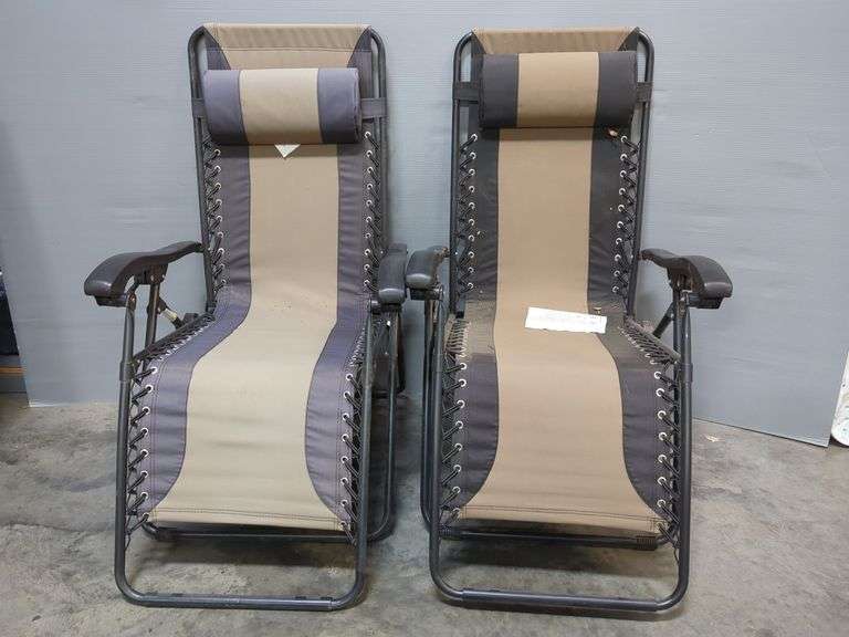 Two Adjustable Zero Gravity Lounge Chairs