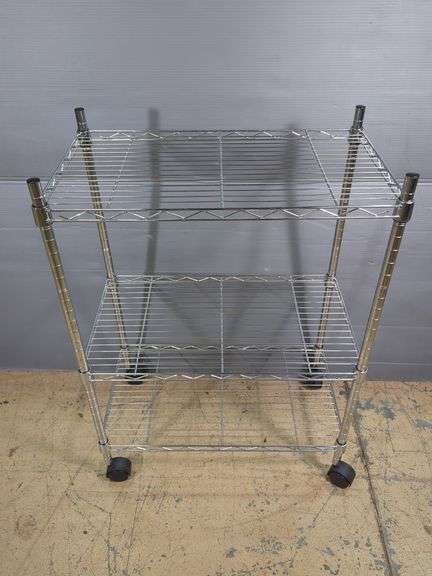Chrome Wire Rolling Cart