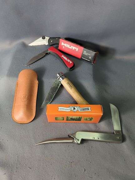 Knife Collection Including Hilti, Marble's, Opinel, And More