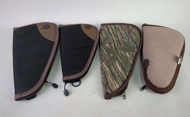 Padded Hand Gun Soft Cases, Qty 4, Brands Include Allen, Kolpin, And Game Winner image