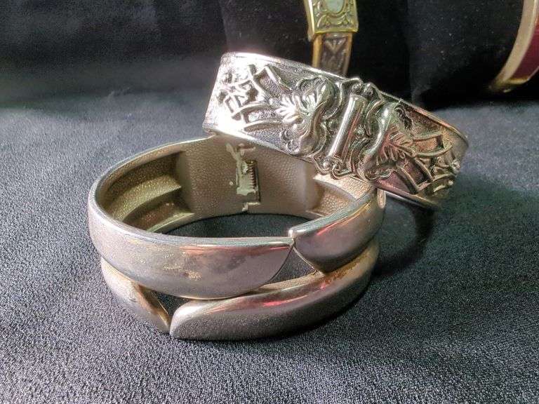 Cuff Bracelets, Qty 5 And Costume WatchesQty 2
