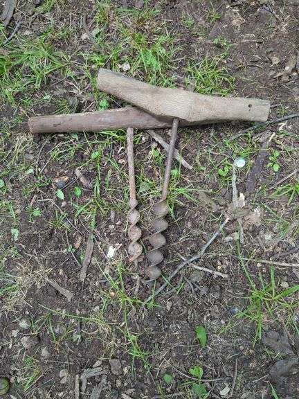 Antique Hand Augers, Qty 2