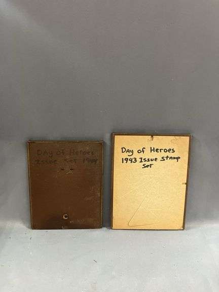 Framed "Day of Heroes" 1943 Issue Stamp Sets